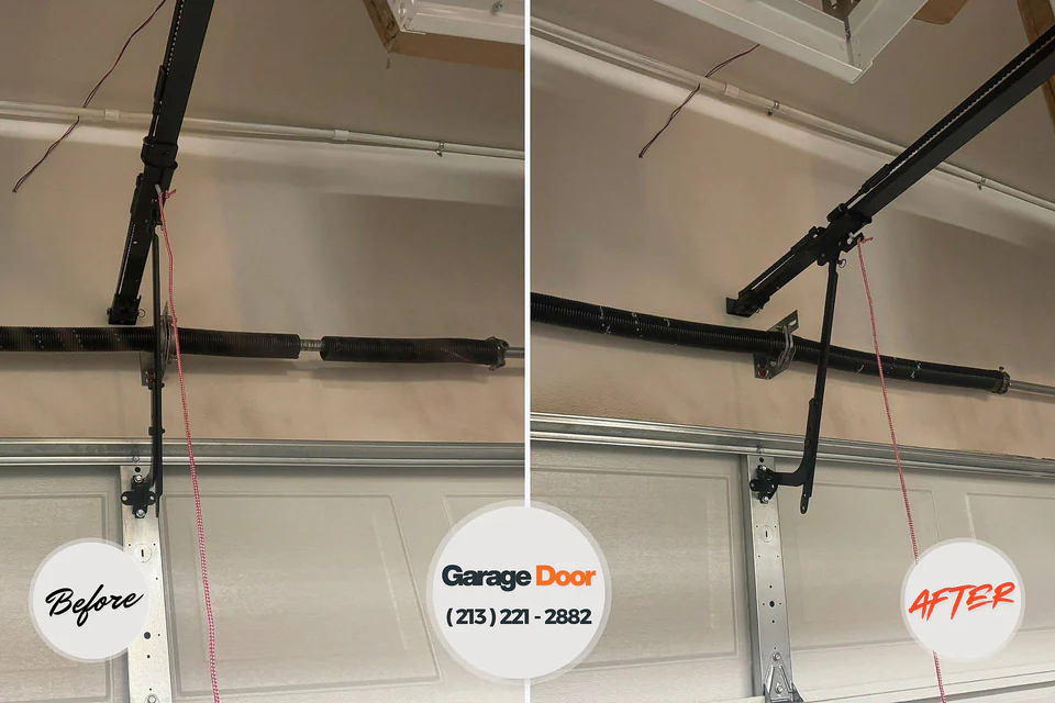 Before and after: garage door repair McGehee, AR